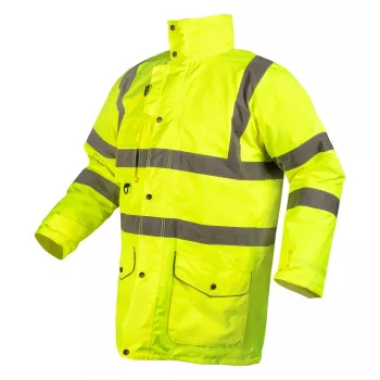 NEO TOOLS 81-716-XXL 5-in-1 didelio matomumo izoliuota įspėjamoji darbo striukė, geltona, dydis XXL