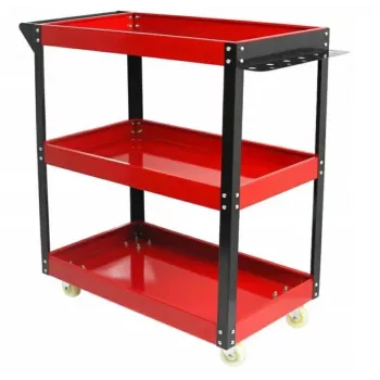 SILVER dirbtuvių vežimėlis 3 lygiai, plieninis, 105 kg talpa, 700x350x700 mm