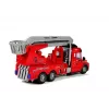 LEAN TOYS gaisrinis automobilis su kopėčiomis R/C nuotolinio valdymo 1:14 mastelis 2.4GHz vandens purškimas šviesos garsai