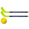 LEAN TOYS Floorball rinkinys su 2 ledo ritulio lazdomis ir kamuoliu, 82 cm, raudonas/mėlynas, vaikams nuo 6 metų