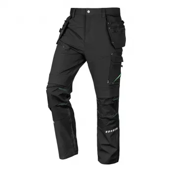 NEO TOOLS Mix&Match darbo kelnės su laikiklių kišenėmis, 4 krypčių tamprumas, Cordura sutvirtinimas, juodos, S dydžio