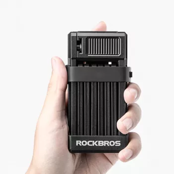 ROCKBROS LKXR2010 sulankstomas dviračio užraktas su raktu, juodas