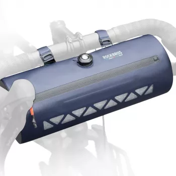 ROCKBROS AS-144 ROAD TO SKY vandeniui atsparus vairų krepšys dviračiui 4L mėlynas