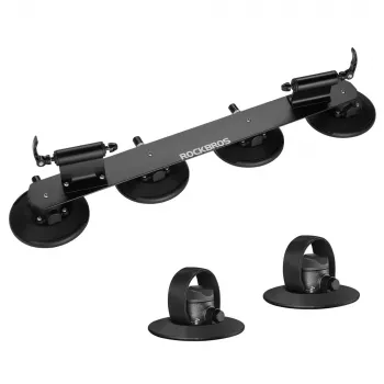 ROCKBROS XP1002 Siurbimo puodelio stogo dviračių laikiklis 2 dviračiams - juoda