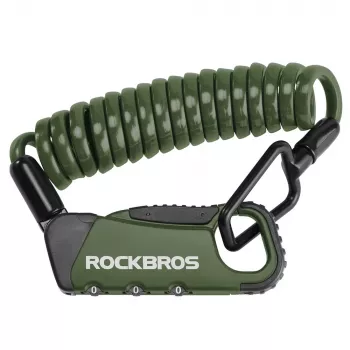 ROCKBROS RBK6N 4 skaitmenų derinio dviračio kabelio spyna - juoda, 120cm x 12mm