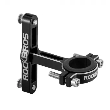 ROCKBROS KS-416 Aliumininis reguliuojamas buteliuko laikiklio adapteris - juodas