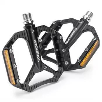 ROCKBROS C700 atspindinčios aliumininės platforminės pedalo, juodos