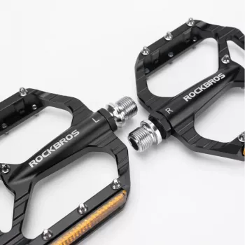 ROCKBROS C700 atspindinčios aliumininės platforminės pedalo, juodos