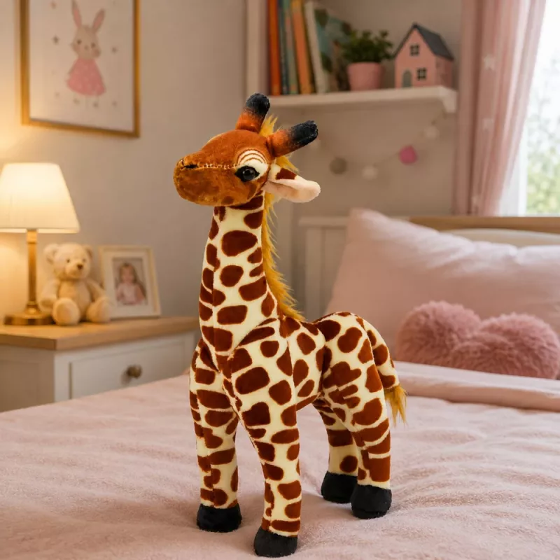 LEAN TOYS Minkštas žirafos žaislas 30 cm