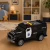 LEAN TOYS policijos automobilis Speciali transporto priemonė 1:32 mastelis juodas su šviesomis ir garsais
