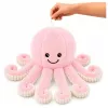 LEAN TOYS Pliušinis aštuonkojis su elastingais čiuptuvais, rožinis, 50 cm