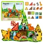 LEAN TOYS magnetiniai konstrukciniai blokeliai Laukiniai gyvūnai Džiunglių ZOO 27 vnt.