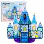 LEAN TOYS Magnetiniai konstrukciniai blokeliai Ledinės princesės pilis mėlyna 47 vnt.