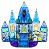 LEAN TOYS Magnetiniai konstrukciniai blokeliai Ledinės princesės pilis mėlyna 47 vnt.