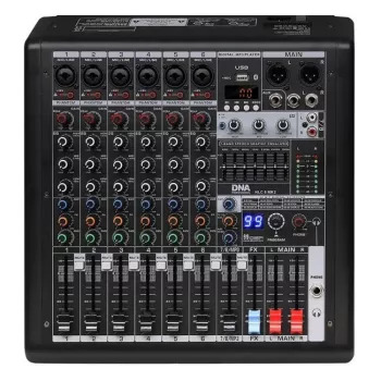 DNA Professional HLC 6 MK2 analoginis garso maišytuvas, 6 kanalų su 16 skaitmeninių efektų