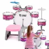 SUPRIMO K-DRUMS 3 Pink vaikų būgnų komplektas su taburete ir lazdelėmis