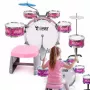 SUPRIMO K-DRUMS 3 Pink vaikų būgnų komplektas su taburete ir lazdelėmis