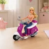 LEAN TOYS Anlily Traveler lėlė su paspirtuku, akiniais, telefono laikikliu ir aksesuarais