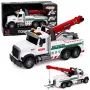 LEAN TOYS statybinis sunkvežimis su reguliuojamu kranu, šviesomis ir garsais, baltas 1:14