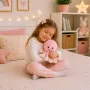 LEAN TOYS minkštas aštuonkojis su tampriais čiuptuvais, švelnus rožinis apkabinimo žaislas, 30 cm
