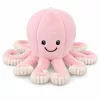 LEAN TOYS minkštas aštuonkojis su tampriais čiuptuvais, švelnus rožinis apkabinimo žaislas, 30 cm