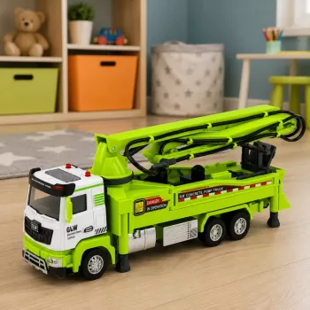 LEAN TOYS Betono siurblio sunkvežimis su šviesomis, garsais, vandeniu, nuotolinio valdymo 1:40