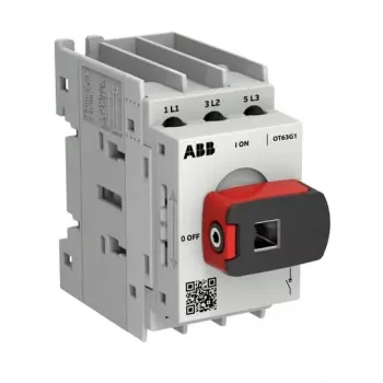 ABB OT Plus OT63G1-3MS 63 A 3 polių jungiklis-atjungiklis su rankena
