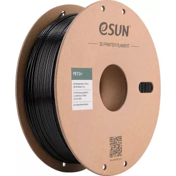 ESUN PETG+ 1,75 mm juodos spalvos 1 kg popierinės ritės filamentas
