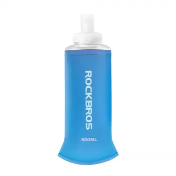 ROCKBROS Soft Flask 500 ml mėlynas - sulankstomas hidratacijos butelis bėgimui, trail bėgimui, dviračių sportui, žygiams