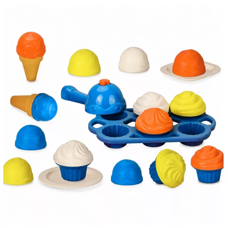 LEAN TOYS Ekologiškas medinis ledų gaminimo rinkinys vaikams 26 vnt.