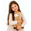 LEAN TOYS Alpakos Lamos pliušinis žaislas, minkštas kailis, kreminės spalvos, 38 cm