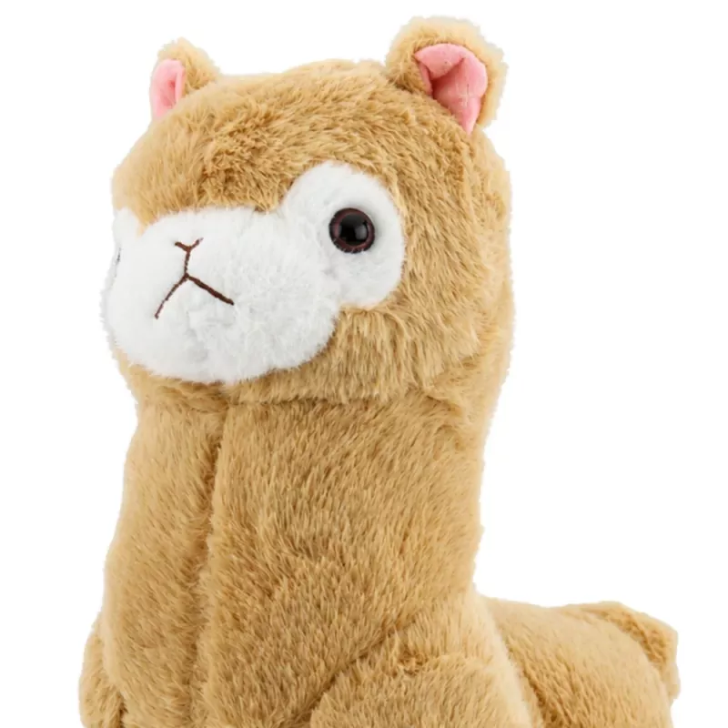 LEAN TOYS Alpakos Lamos pliušinis žaislas, minkštas kailis, kreminės spalvos, 38 cm