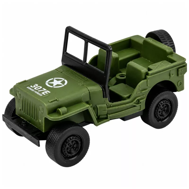 LEAN TOYS karinis rinkinys su kareiviais, transporto priemonėmis, karine baze ir bokštu - 46 vnt.