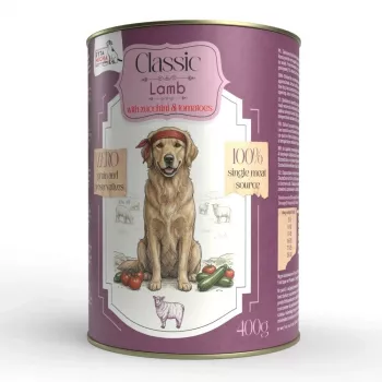 SYTA MICHA Classic Mono ėriukiena su cukinija šlapias šunų maistas 400g