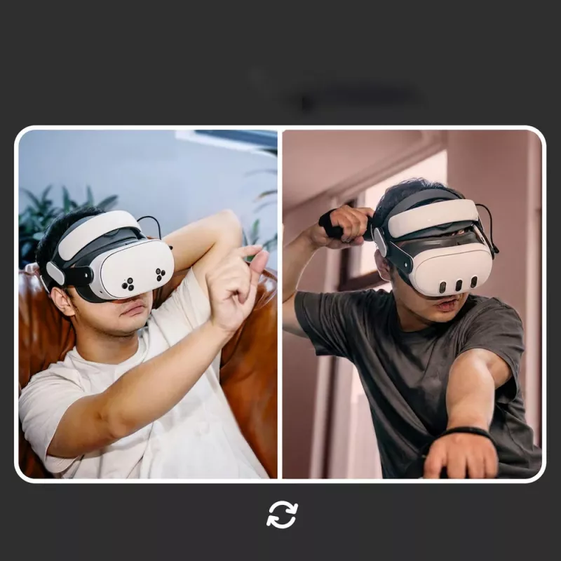 BOBOVR M3 Pro+ baterijų dirželis su 6500 mAh baterija ir įkrovimo stotele, skirtas Meta Quest 3/3S - baltas