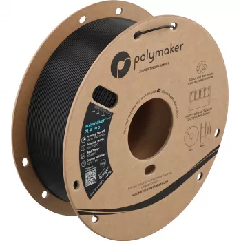 Polymaker PolySonic High Speed PLA Pro 3D spausdintuvo kaitinamoji medžiaga, 1,75 mm, 1 kg, juoda