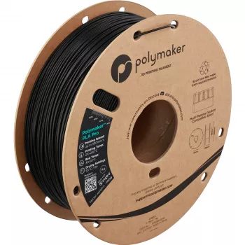 Polymaker PolySonic High Speed PLA Pro 3D spausdintuvo kaitinamoji medžiaga, 1,75 mm, 1 kg, juoda