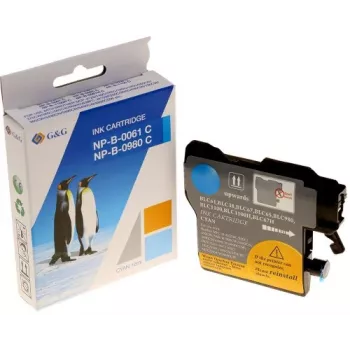 G&G Ninestar didelės talpos juodos rašalo kasetė, suderinama su Brother LC-980/LC-1100 (XXL, 20 ml, 600 puslapių)