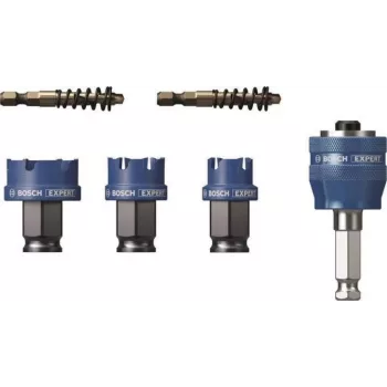 Bosch 2608901963 Progressor for Wood and Metal 7 vnt. skylučių pjovimo rinkinys su Power Change Plus adapteriu ir HSS-G kreipiamuoju grąžtu