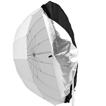 Godox DPU-130BS sidabrinis/juodas atspindintis audinys paraboliniam skėčiui