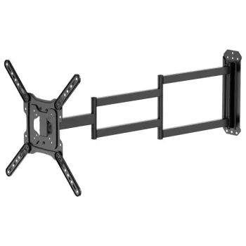 Brateck LPA84-445XL Full-Motion TV/Monitor laikiklis sienai, tinka 37-80 colių ekranams, 50kg talpa, VESA iki 600x400, dviguba šarnyrinė ranka, matinė juoda