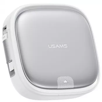 USAMS ištraukiamas 3-in-1 įkrovimo laidas su laikymo dėžute - USB-A į USB-C/Lightning/Micro USB, 60W, sidabrinis