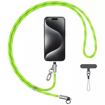 USAMS SJ746 30W USB-C į Lightning įkrovimo laidas su dirželiu 1,2 m žalias
