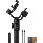 Zhiyun Smooth 5S AI išmaniojo telefono gimbals su magnetiniu užpildymo apšvietimu, 3 ašių stabilizatoriumi, 300g keliamoji galia, juodos spalvos