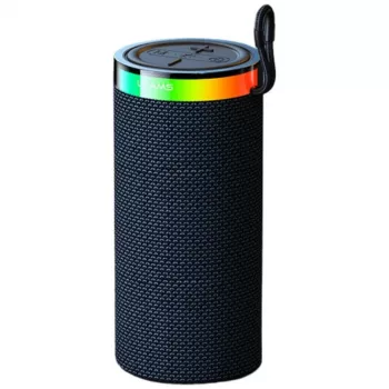 USAMS YX018 nešiojamas Bluetooth 5.4 garsiakalbis, juodas