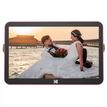 KODAK RWF-108V Wi-Fi 6 skaitmeninis nuotraukų rėmelis su jutikliniu ekranu, 32 GB, 3800 mAh baterija, rožinio aukso spalvos