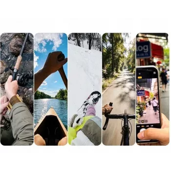ULANZI ZJ09 Magnetinis kaklo laikiklis veiksmo kameroms - 360° sukimasis, laisvų rankų POV, lankstus silikoninis dirželis, suderinamas su GoPro/DJI/Insta360