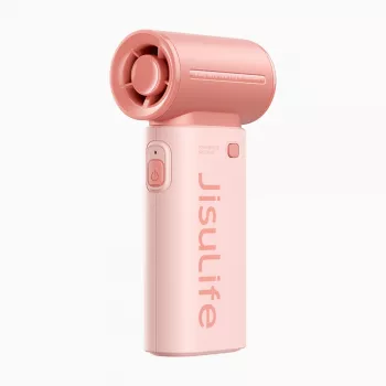 JISULIFE Life9 nešiojamas ventiliatorius 3600mAh USB-C sulankstomas stalinis ventiliatorius - rožinis
