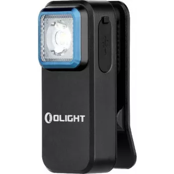 OLIGHT Oclip juodas įkraunamas segtuvinis žibintuvėlis 300 liumenų USB-C IPX7