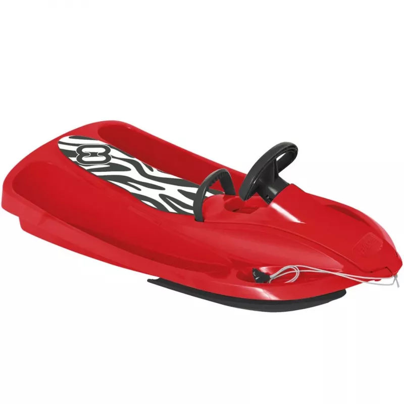 Hamax Sno Zebra Red/Black Nartosans sniego rogės su vairu ir rankiniu stabdžiu